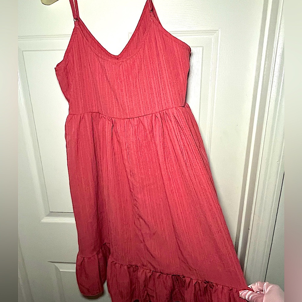 🌹 Dusty Rose Flowy Dress – M-XXL Fit 🌸